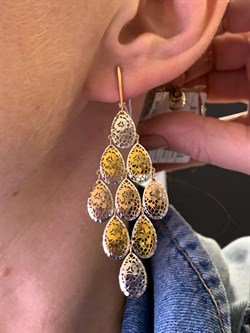 *Серьги цв Лимонное, Красное, Белое арт. 02-3629-00-000-1140-48-043 (вес 5,46 г) - фото 340686 *Серьги цв Лимонное, Красное, Белое арт. 02-3629-00-000-1140-48-043 (вес 5,46 г) - фото 340686