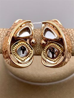 *Серьги цв Лимонное, Красное, Белое арт. 02-4301-00-000-1140-48-570 (вес 5,95 г) - фото 340791