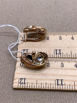 *Серьги цв Лимонное, Красное, Белое арт. 02-4301-00-000-1140-48-570 (вес 5,95 г) - фото 340793