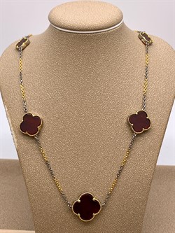 *Колье р.60 Клевер Янтарь арт. 823038п-115 Вес 11,4 г - фото 340939 *Колье р.60 Клевер Янтарь арт. 823038п-115 Вес 11,4 г - фото 340939