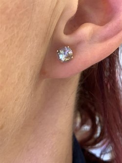 *Пусеты Топаз цв Красное арт. 02-3220-00-201-1110-46-353 (вес 1,37 г) - фото 340992