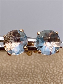 *Пусеты Топаз цв Красное арт. 02-3220-00-201-1110-46-353 (вес 1,37 г) - фото 340995