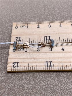 *Пусеты Топаз цв Красное арт. 02-3220-00-201-1110-46-353 (вес 1,37 г) - фото 340997