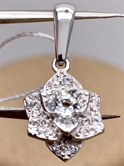 *Подвеска Топаз цв Белое арт. 03-0420-00-201-1120-57-859 (вес 1,75 г) - фото 341159