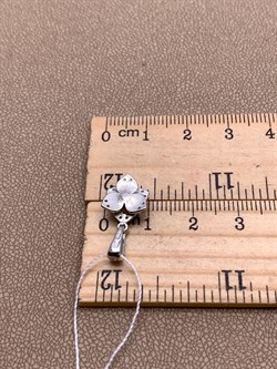 *Подвеска Топаз цв Белое арт. 03-0420-00-201-1120-57-859 (вес 1,75 г) - фото 341161