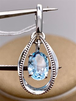 *Подвеска Топаз цв Белое арт. 03-0001-00-201-1120-57-946 (вес 1,6 г) - фото 341178