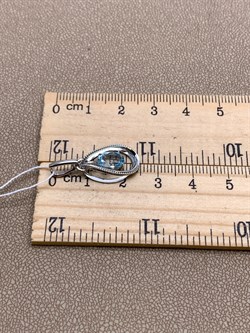 *Подвеска Топаз цв Белое арт. 03-0001-00-201-1120-57-946 (вес 1,6 г) - фото 341181