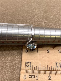 *Кольцо р.17 Топаз, Фианит цв Белое арт. 01-4289-00-207-1120-46-931 (вес 2,29 г) - фото 341213