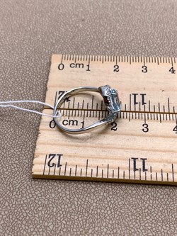 *Кольцо р.17 Топаз, Фианит цв Белое арт. 01-4289-00-207-1120-46-931 (вес 2,29 г) - фото 341221