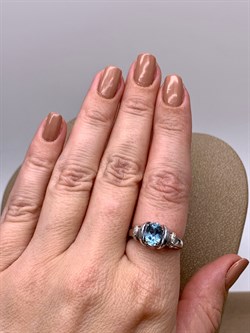 *Кольцо р.18 Топаз цв Белое арт. 01-5315-00-201-1120-57-318 (вес 3,62 г) - фото 341231