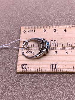 *Кольцо р.18 Топаз цв Белое арт. 01-5315-00-201-1120-57-318 (вес 3,62 г) - фото 341234