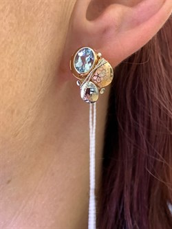 *Серьги Топаз цв Красное и Белое арт. 02-4012-00-201-1111-57-432 (вес 4,49 г) - фото 341246 *Серьги Топаз цв Красное и Белое арт. 02-4012-00-201-1111-57-432 (вес 4,49 г) - фото 341246