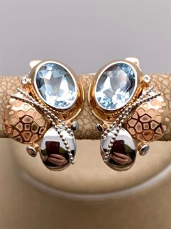 *Серьги Топаз цв Красное и Белое арт. 02-4012-00-201-1111-57-432 (вес 4,49 г) - фото 341247 *Серьги Топаз цв Красное и Белое арт. 02-4012-00-201-1111-57-432 (вес 4,49 г) - фото 341247