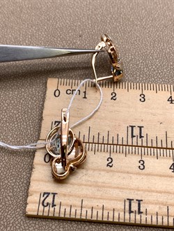 *Серьги Топаз цв Красное и Белое арт. 02-4012-00-201-1111-57-432 (вес 4,49 г) - фото 341249 *Серьги Топаз цв Красное и Белое арт. 02-4012-00-201-1111-57-432 (вес 4,49 г) - фото 341249