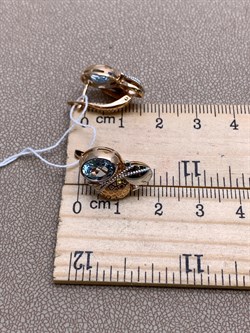 *Серьги Топаз цв Красное и Белое арт. 02-4012-00-201-1111-57-432 (вес 4,49 г) - фото 341250 *Серьги Топаз цв Красное и Белое арт. 02-4012-00-201-1111-57-432 (вес 4,49 г) - фото 341250