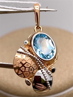 *Подвеска Топаз цв Красное и Белое арт. 03-2743-00-201-1111-57-373 (вес 2,09 г) - фото 341254 *Подвеска Топаз цв Красное и Белое арт. 03-2743-00-201-1111-57-373 (вес 2,09 г) - фото 341254