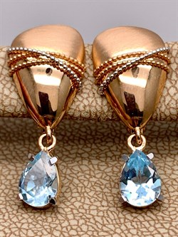 *Серьги Топаз цв Красное и Белое арт. 02-3999-00-201-1111-46-694 (вес 3,71 г) - фото 341259