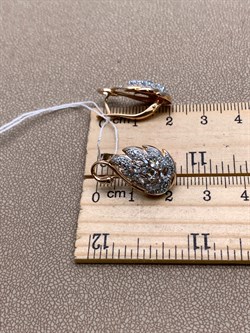 *Серьги Топаз, Фианит цв Красное арт. 02-3740-00-207-1110-46-671 (вес 4,85 г) - фото 341328