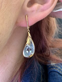 *Серьги Топаз цв Красное арт. 02-4180-00-201-1110-46-499 (вес 6,65 г) - фото 341340