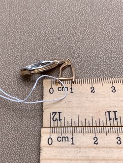 *Серьги Топаз цв Красное арт. 02-4180-00-201-1110-46-499 (вес 6,65 г) - фото 341343