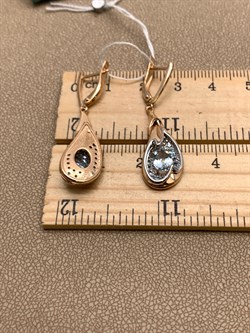 *Серьги Топаз цв Красное арт. 02-4180-00-201-1110-46-499 (вес 6,65 г) - фото 341344