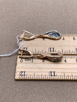 *Серьги Топаз цв Красное арт. 02-4180-00-201-1110-46-499 (вес 6,65 г) - фото 341345