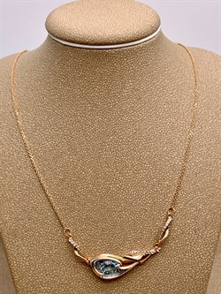 *Колье р.45-50 Топаз цв Красное арт. 07-0204-00-201-1110-46-239 (вес 5,2 г) - фото 341348