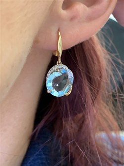 *Серьги Топаз, Фианит цв Красное арт. 02-3167-00-207-1110-46-582 (вес 4,83 г) - фото 341354 *Серьги Топаз, Фианит цв Красное арт. 02-3167-00-207-1110-46-582 (вес 4,83 г) - фото 341354