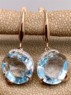 *Серьги Топаз, Фианит цв Красное арт. 02-3167-00-207-1110-46-582 (вес 4,83 г) - фото 341356 *Серьги Топаз, Фианит цв Красное арт. 02-3167-00-207-1110-46-582 (вес 4,83 г) - фото 341356