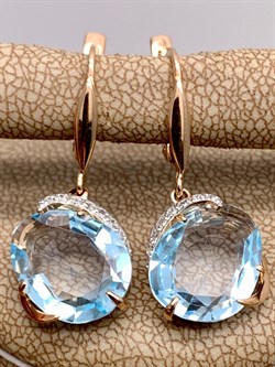 *Серьги Топаз, Фианит цв Красное арт. 02-3167-00-207-1110-46-582 (вес 4,83 г) - фото 341357 *Серьги Топаз, Фианит цв Красное арт. 02-3167-00-207-1110-46-582 (вес 4,83 г) - фото 341357