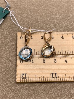 *Серьги Топаз, Фианит цв Красное арт. 02-3167-00-207-1110-46-582 (вес 4,83 г) - фото 341359 *Серьги Топаз, Фианит цв Красное арт. 02-3167-00-207-1110-46-582 (вес 4,83 г) - фото 341359