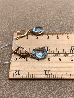 *Серьги Топаз, Фианит цв Красное арт. 02-3167-00-207-1110-46-582 (вес 4,83 г) - фото 341360 *Серьги Топаз, Фианит цв Красное арт. 02-3167-00-207-1110-46-582 (вес 4,83 г) - фото 341360