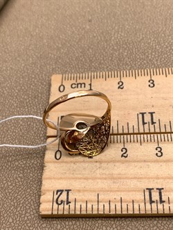 *Кольцо р.17,5 Топаз цв Красное арт. 01-4963-00-201-1110-46-790 (вес 2,15 г) - фото 341379 *Кольцо р.17,5 Топаз цв Красное арт. 01-4963-00-201-1110-46-790 (вес 2,15 г) - фото 341379