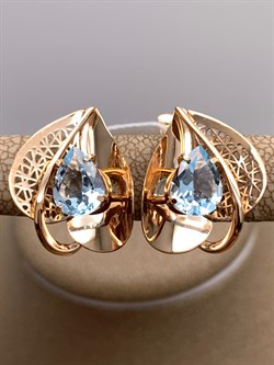 *Серьги Топаз цв Красное арт. 02-3837-00-201-1110-46-538 (вес 3,94 г) - фото 341383 *Серьги Топаз цв Красное арт. 02-3837-00-201-1110-46-538 (вес 3,94 г) - фото 341383