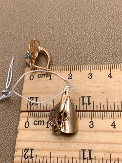 *Серьги Топаз цв Красное арт. 02-3837-00-201-1110-46-538 (вес 3,94 г) - фото 341385 *Серьги Топаз цв Красное арт. 02-3837-00-201-1110-46-538 (вес 3,94 г) - фото 341385