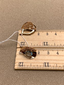 *Серьги Топаз цв Красное арт. 02-3837-00-201-1110-46-538 (вес 3,94 г) - фото 341386 *Серьги Топаз цв Красное арт. 02-3837-00-201-1110-46-538 (вес 3,94 г) - фото 341386