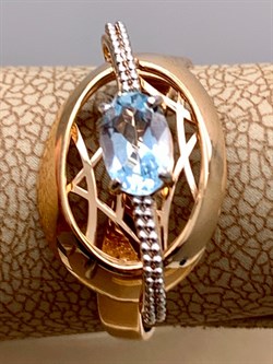 *Кольцо р.17 Топаз цв Красное арт. 01-5141-01-201-1110-57-600 (вес 2,48 г) - фото 341390