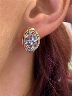 *Серьги Топаз цв Красное арт. 02-3948-00-201-1110-46-692 (вес 4,49 г) - фото 341411