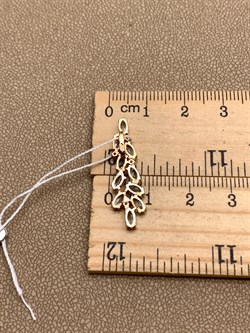 *Подвеска Топаз, Фианит цв Красное арт. 03-0001-00-207-1110-57-895 (вес 1,55 г) - фото 341420