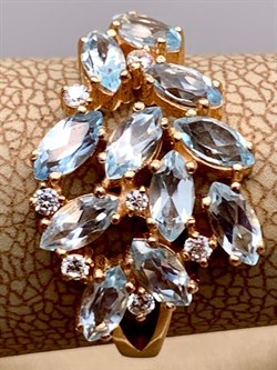 *Кольцо р.17,5 Топаз, Фианит цв Красное арт. 01-0001-00-207-1110-57-840 (вес 3,07 г) - фото 341457 *Кольцо р.17,5 Топаз, Фианит цв Красное арт. 01-0001-00-207-1110-57-840 (вес 3,07 г) - фото 341457