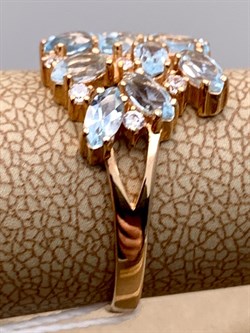 *Кольцо р.17,5 Топаз, Фианит цв Красное арт. 01-0001-00-207-1110-57-840 (вес 3,07 г) - фото 341458 *Кольцо р.17,5 Топаз, Фианит цв Красное арт. 01-0001-00-207-1110-57-840 (вес 3,07 г) - фото 341458