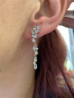 *Серьги Топаз, Фианит цв Красное арт. 02-0001-00-207-1110-57-025 (вес 3,98 г) - фото 341465 *Серьги Топаз, Фианит цв Красное арт. 02-0001-00-207-1110-57-025 (вес 3,98 г) - фото 341465