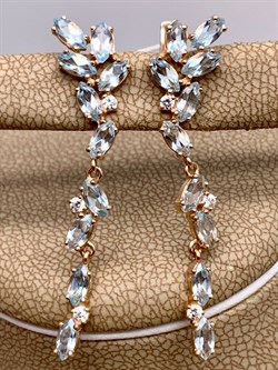 *Серьги Топаз, Фианит цв Красное арт. 02-0001-00-207-1110-57-025 (вес 3,98 г) - фото 341467 *Серьги Топаз, Фианит цв Красное арт. 02-0001-00-207-1110-57-025 (вес 3,98 г) - фото 341467