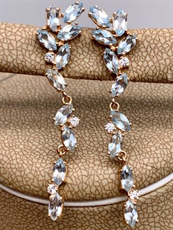 *Серьги Топаз, Фианит цв Красное арт. 02-0001-00-207-1110-57-025 (вес 3,98 г) - фото 341468 *Серьги Топаз, Фианит цв Красное арт. 02-0001-00-207-1110-57-025 (вес 3,98 г) - фото 341468