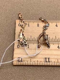 *Серьги Топаз, Фианит цв Красное арт. 02-0001-00-207-1110-57-025 (вес 3,98 г) - фото 341470 *Серьги Топаз, Фианит цв Красное арт. 02-0001-00-207-1110-57-025 (вес 3,98 г) - фото 341470