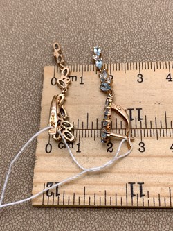 *Серьги Топаз, Фианит цв Красное арт. 02-0001-00-207-1110-57-025 (вес 3,98 г) - фото 341471 *Серьги Топаз, Фианит цв Красное арт. 02-0001-00-207-1110-57-025 (вес 3,98 г) - фото 341471