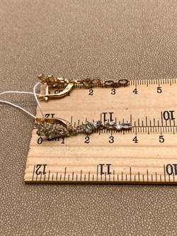 *Серьги Топаз, Фианит цв Красное арт. 02-0001-00-207-1110-57-025 (вес 3,98 г) - фото 341472 *Серьги Топаз, Фианит цв Красное арт. 02-0001-00-207-1110-57-025 (вес 3,98 г) - фото 341472