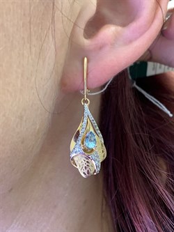 *Серьги Топаз цв Красное арт. 02-4157-00-201-1110-57-223 (вес 5,17 г) - фото 341525 *Серьги Топаз цв Красное арт. 02-4157-00-201-1110-57-223 (вес 5,17 г) - фото 341525