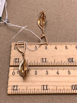 *Серьги Топаз цв Красное арт. 02-4157-00-201-1110-57-223 (вес 5,17 г) - фото 341528 *Серьги Топаз цв Красное арт. 02-4157-00-201-1110-57-223 (вес 5,17 г) - фото 341528