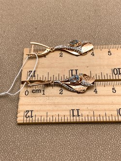 *Серьги Топаз цв Красное арт. 02-4157-00-201-1110-57-223 (вес 5,17 г) - фото 341529 *Серьги Топаз цв Красное арт. 02-4157-00-201-1110-57-223 (вес 5,17 г) - фото 341529